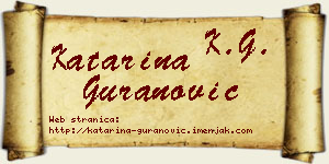 Katarina Guranović vizit kartica